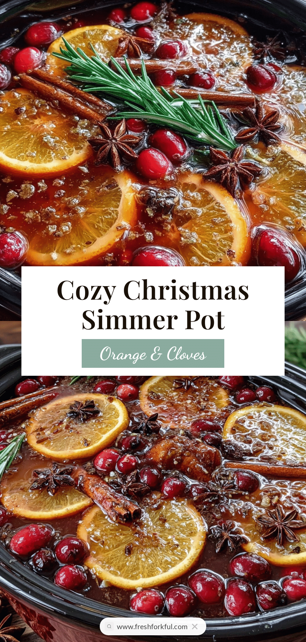 cozy Christmas simmer pot with orange and cloves recipe