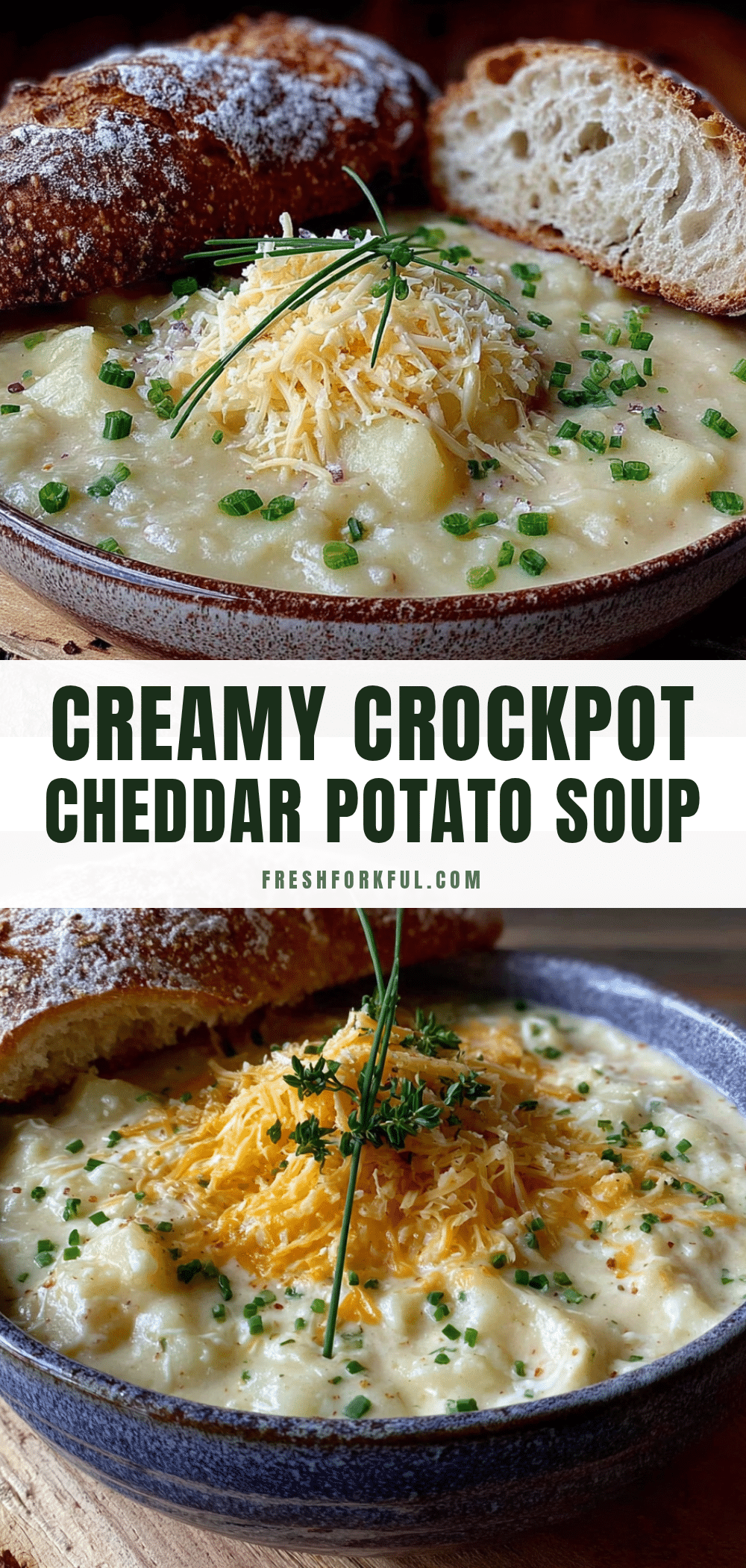 creamy crockpot cheddar potato soup recipe