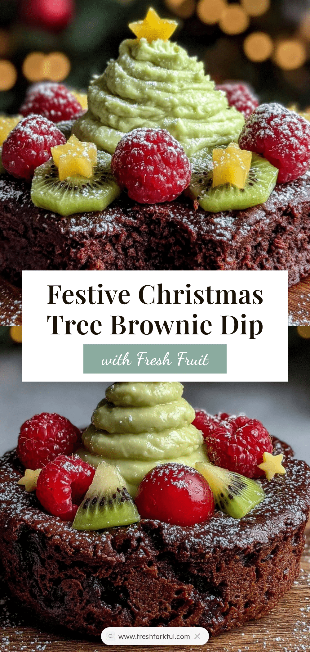 festive christmas tree brownie dip recipe