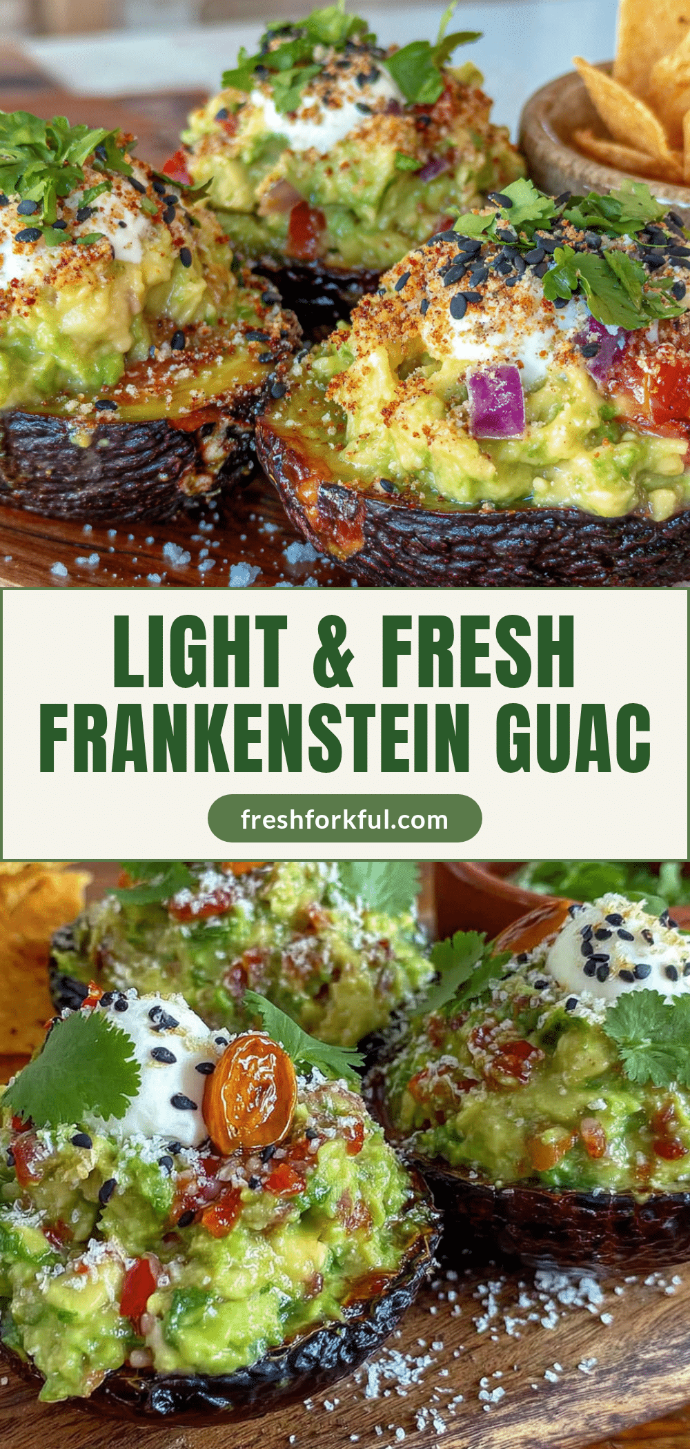 Frankenstein Guacamole Cups recipe