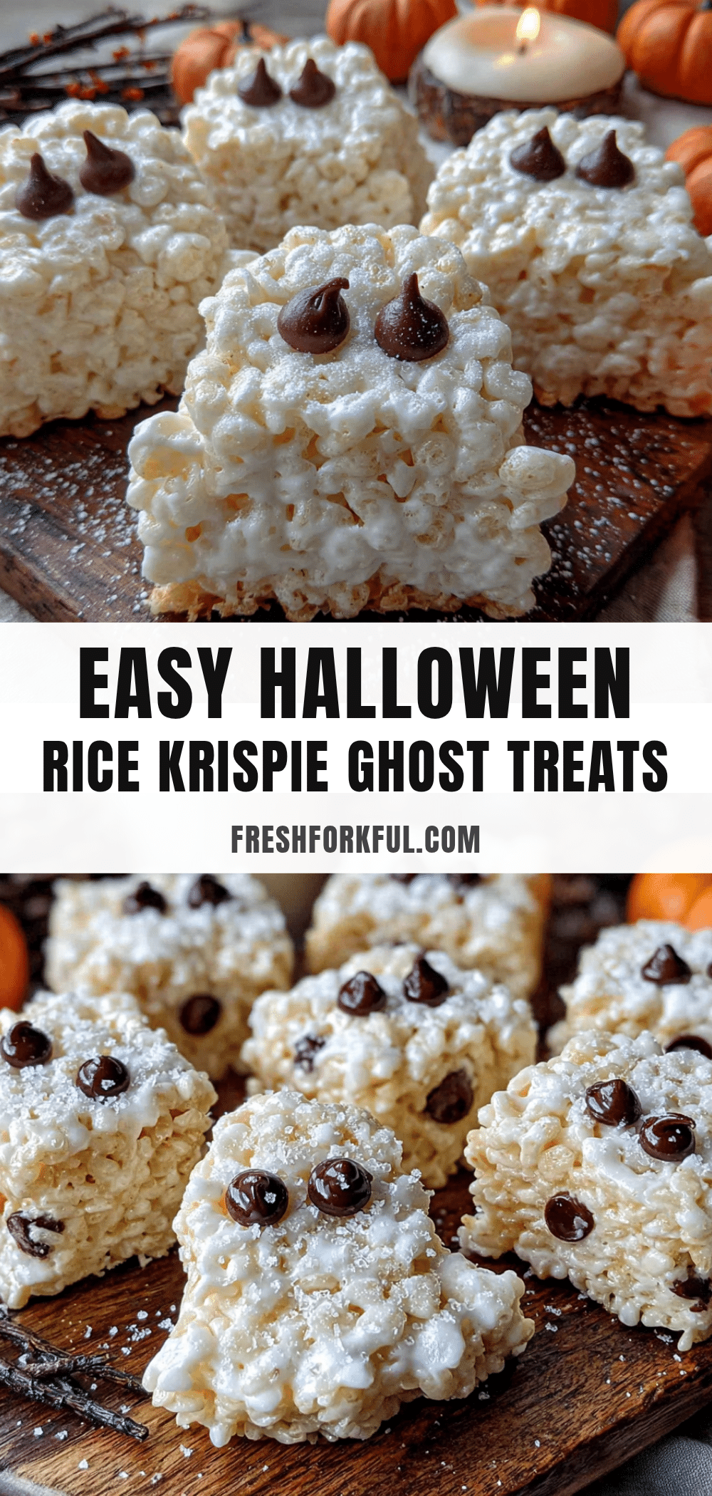 halloween rice krispie ghost treats recipe