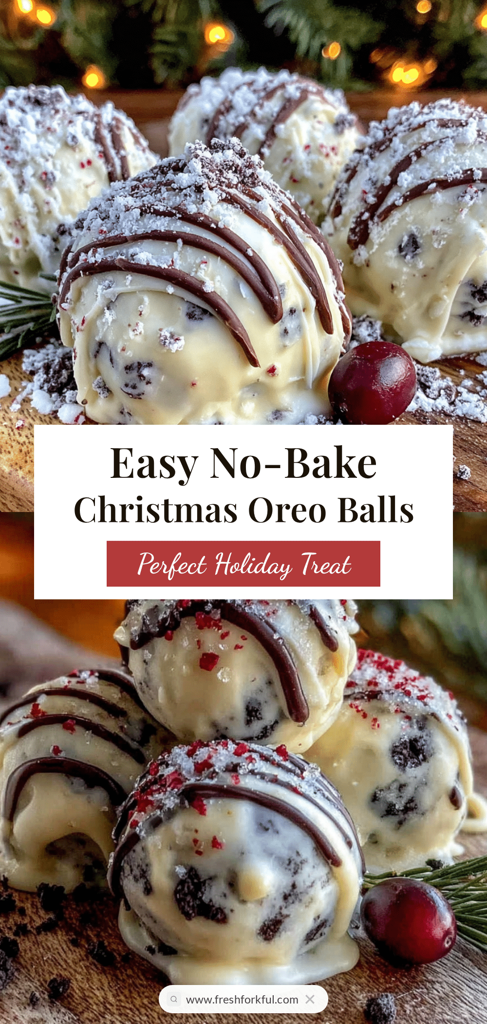 Easy No-Bake Christmas Oreo Balls recipe
