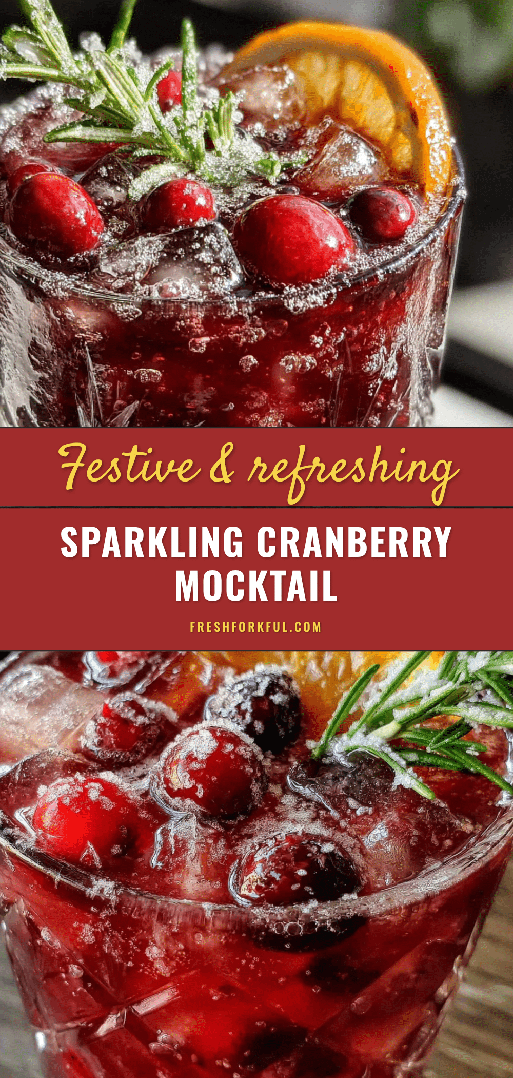 festive sparkling cranberry mocktail recipe