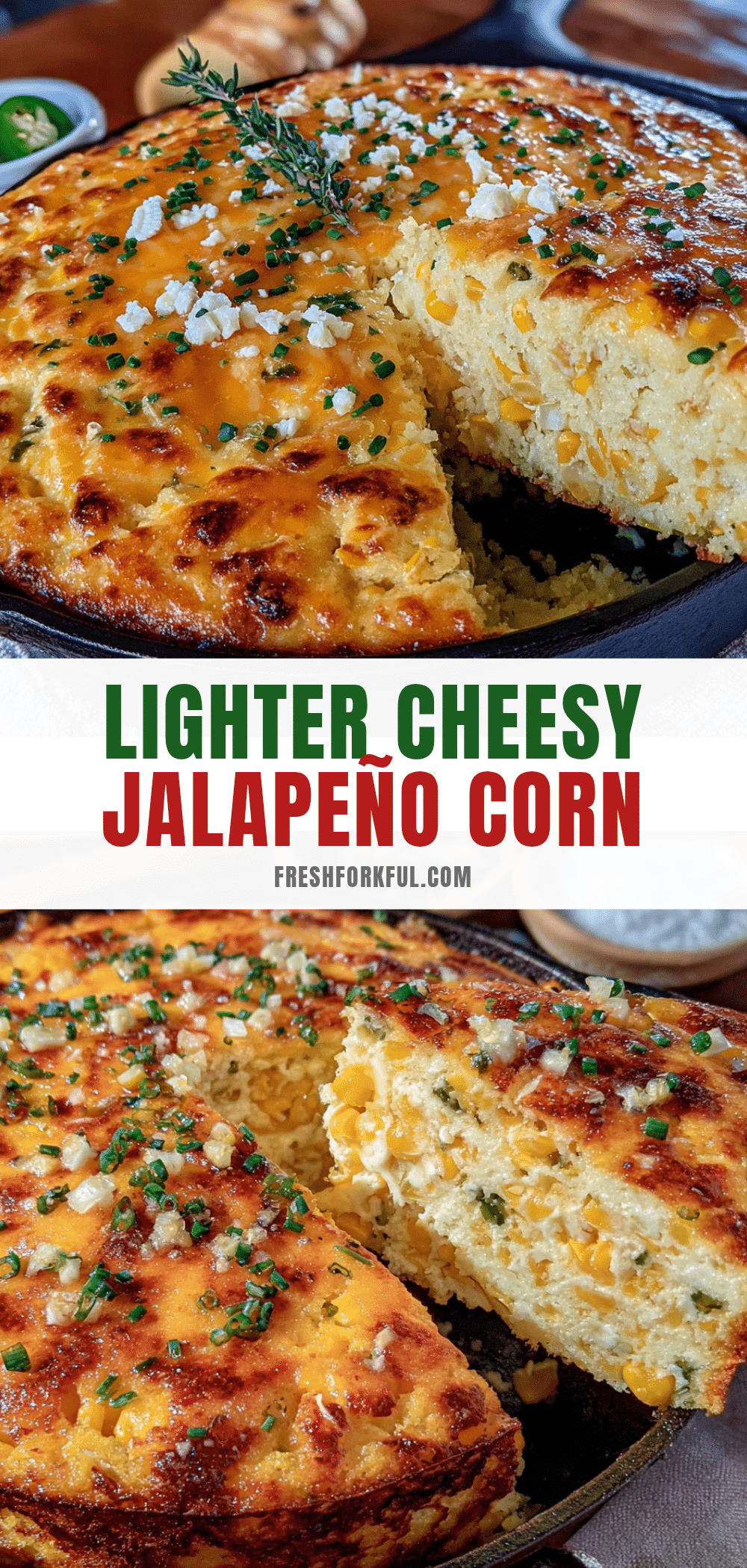 lighter cheesy jalapeño corn casserole recipe