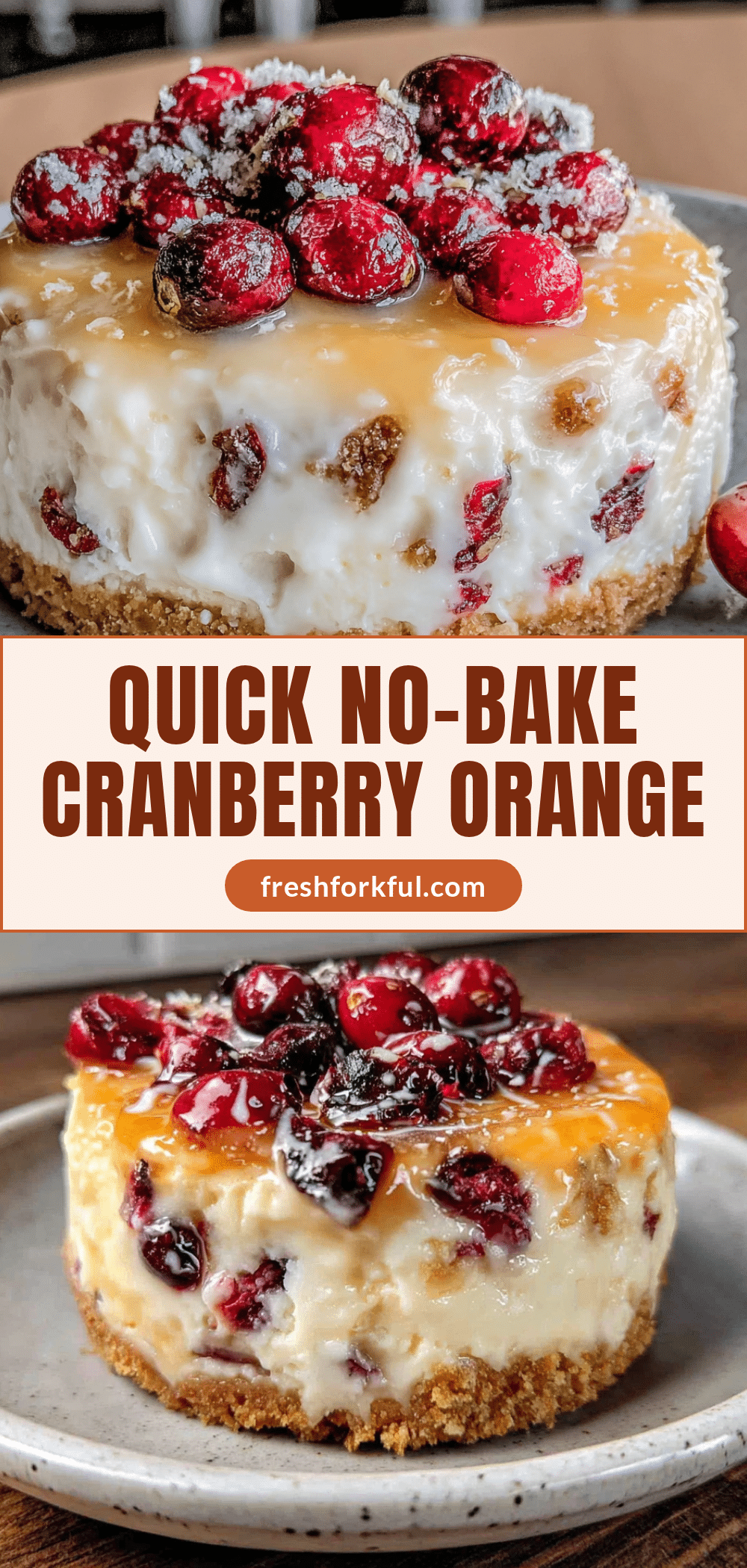 no-bake cranberry orange cheesecake bites recipe